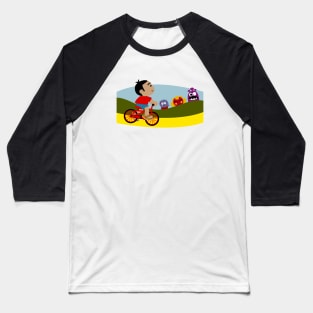 Riding A Bike Baseball T-Shirt